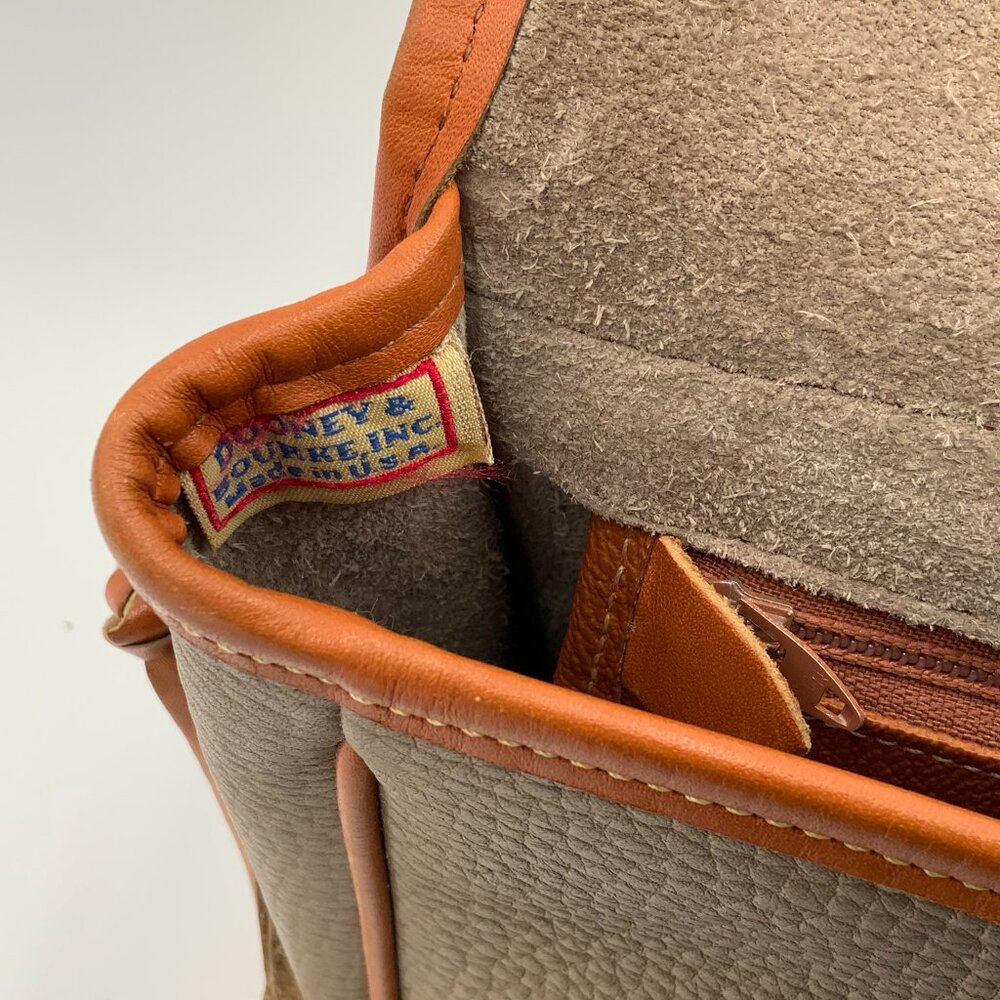 Dooney & Bourke Medium Pebbled Taupe Leather Bag 1980's USA No Strap - Picture 4 of 12
